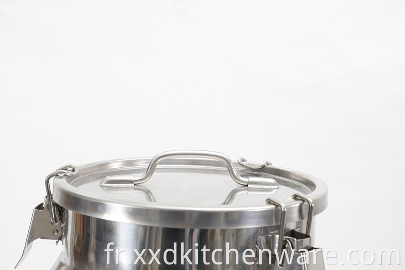 Stainless Steel Milk Bucket With Lid 12